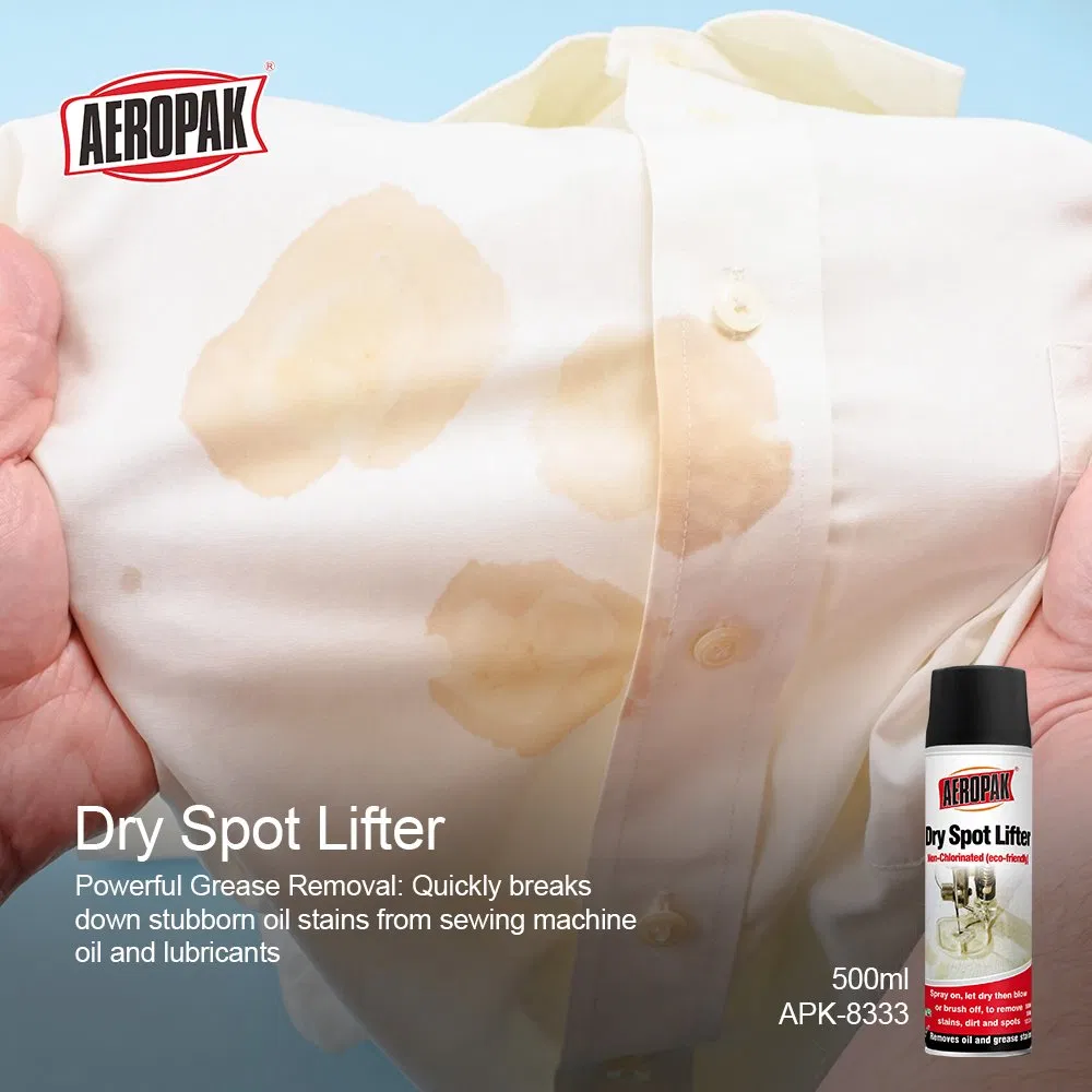 Aeropak 500ml Heavy-Duty Clothing Oil Stain Fast-Acting Removal Aerosol Cleaner Clothing Oil Stain Removal Spray