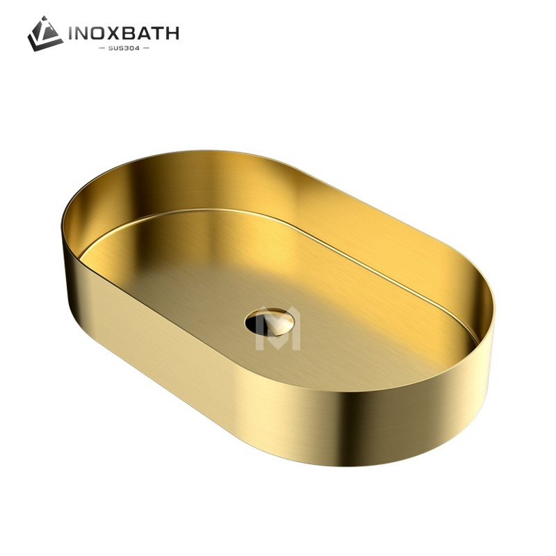 Овальная раковина для ванной Inoxbath из нержавеющей стали