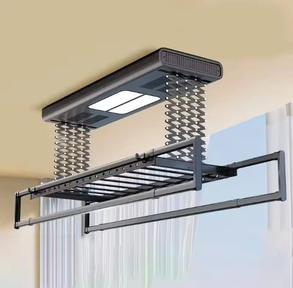 Electric Clothes Hanger Remote Control Voice Lifting Balcony Intelligent Drying and Disinfection Hidden Clothes Hanger