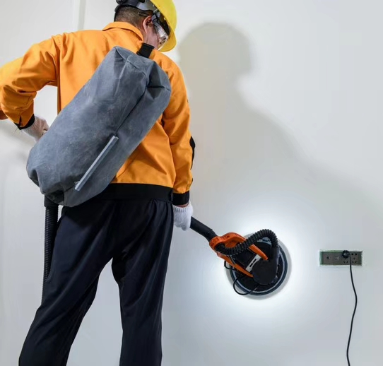 750W Concrete Wall Sanding Long Handle Giraffe Drywall Sander with LED Vacuum