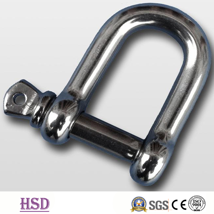 Lifting Hardware Fastener SS304/316 Dee Type Shackle
