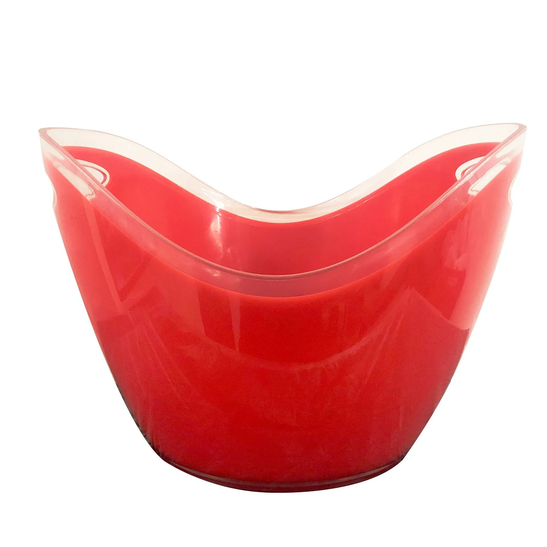 Logo Custom Bar Accessories Beer 8L Ice Bucket Clear Acrylic Good for 2 Wine or Champagne Bottles Plastic Ice Bucket