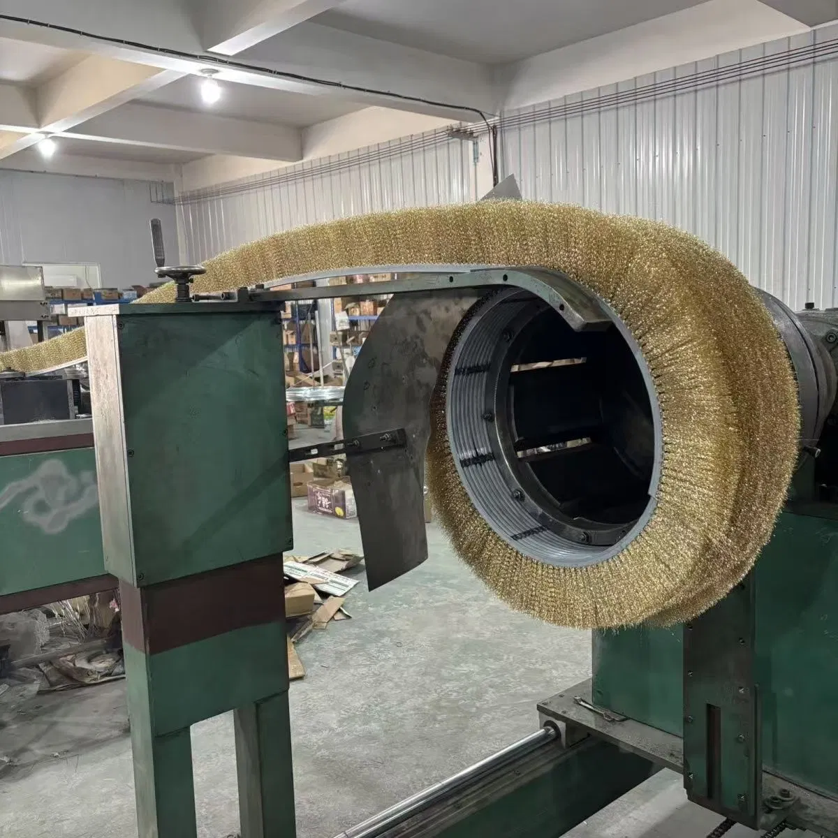 Polishing and Grinding Stainless Steel Wire Roller Brush Industrial Steel Wire Brush Roll Custom Industrial Wound Steel Wire Roller Brush Wear-Resistant