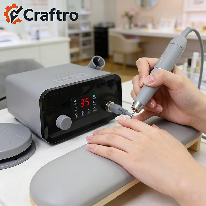Desktop Nail Drill Micromotor Machine with Low Speed Handpiece for Salon Equipment