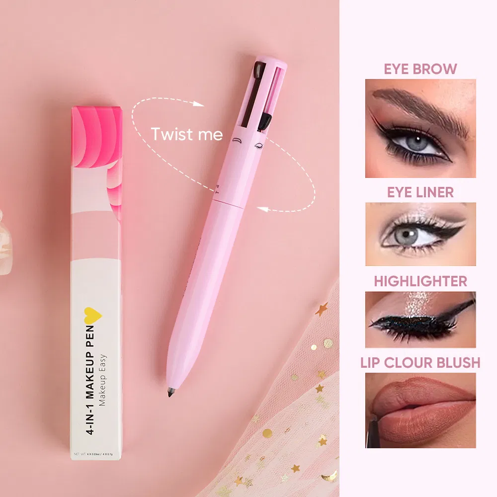 No Logo 4-in-1 Makeup Pen Highlighter Lip Liner Eyeliner Eyebrow Pencil Lip Liner Makeup Pen