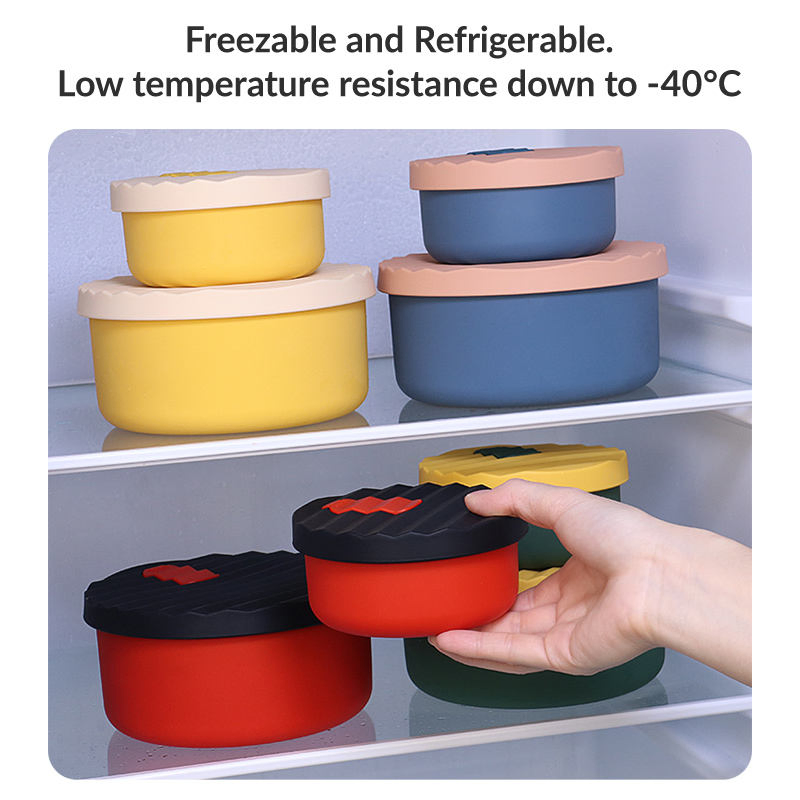 Eco Friendly Heat-Resistant Food Storage Packaging Microwave Oven Safe Durable Silicone Lunch Box
