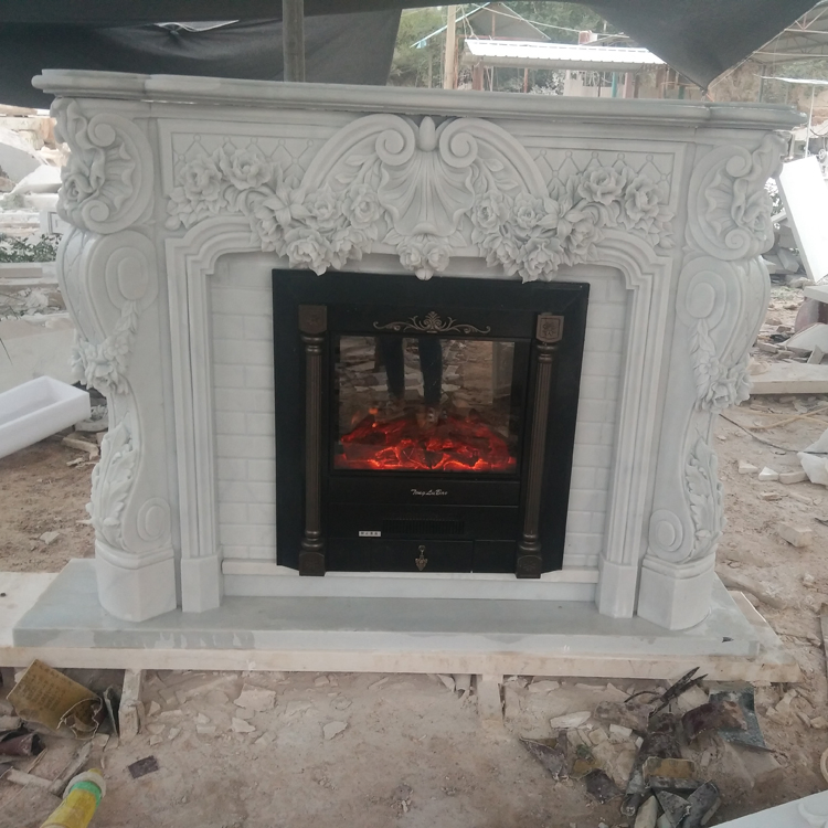 New Design Customized Marble Fireplace Mantel