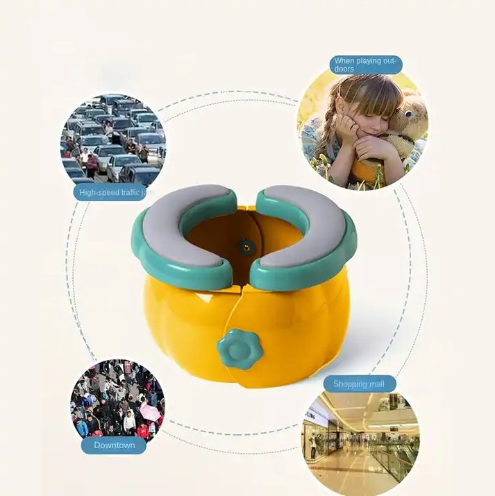 Portable Baby Toilet Potty with Easy Clean PU Pad
