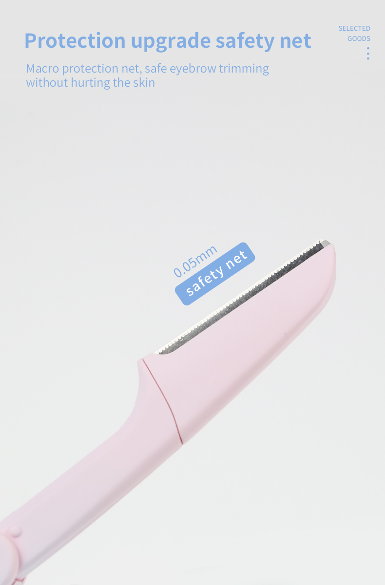 Premium Stainless Steel Eyebrow Shaper with Ergonomic Foldable Handle