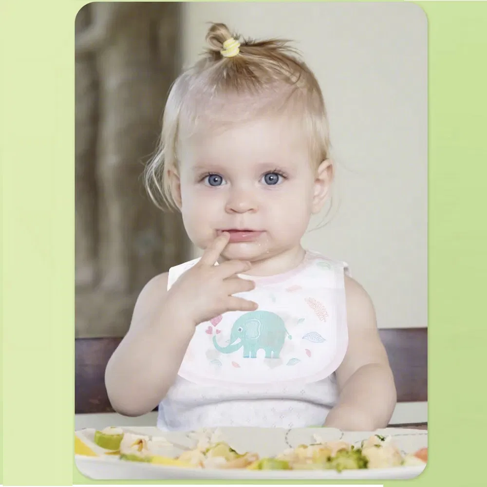 Cute Baby Feeding Bib Waterproof Non-Woven Fabric Travel Disposable Bibs Good Price