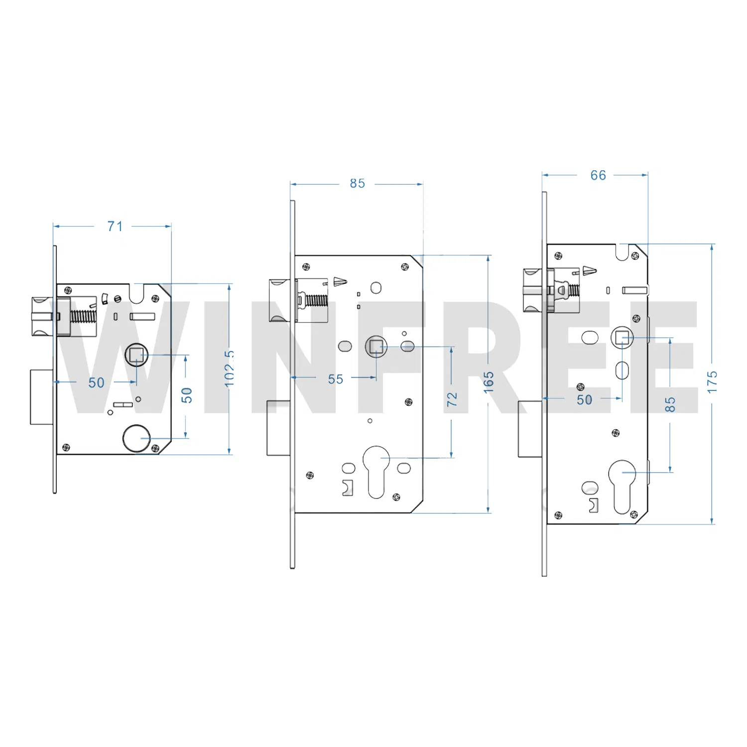 Stainless Steel Home Apartment Electronic Digital Fingerprint Bluetooth Ttlock Smart Door Lock