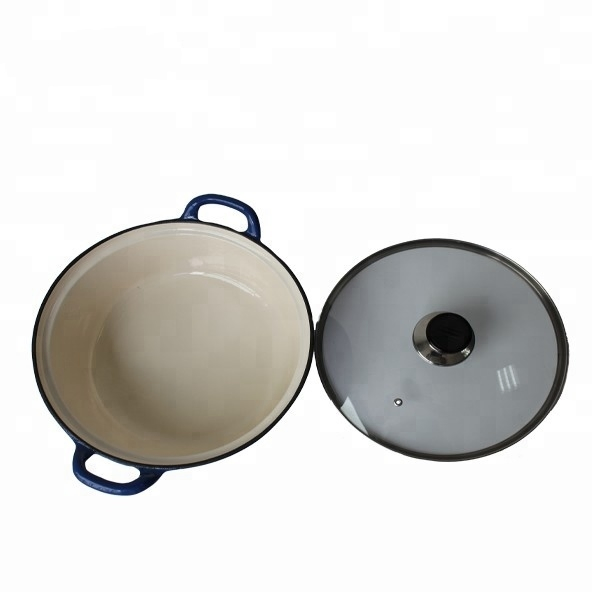 Cast Iron Casserole Cocotte with Glass Cover