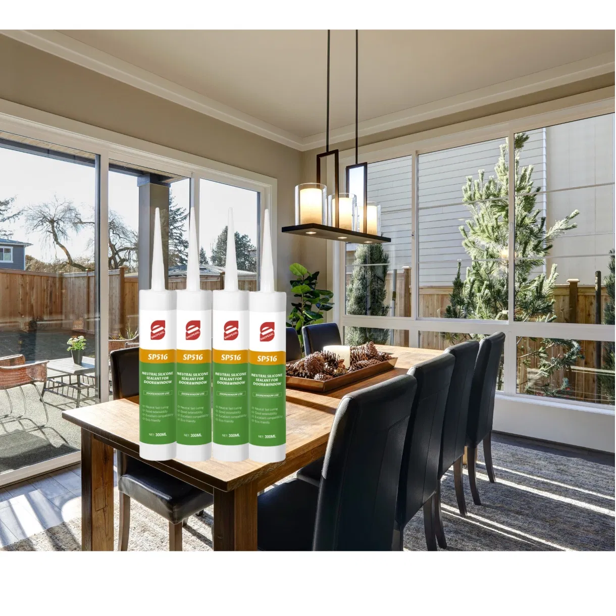 Sinopearl Bond Indoor and Outdoor General Purpose Neutral Silicone Sealing for Aluminum Door and Window Sealant Aluminum Tile Exterior Wall Adhesive