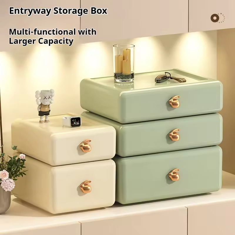 Factory Supply Stackable Drawer Type Storage Box Dustproof Detachable Desktop Multi-Layer Stackable Storage Boxes