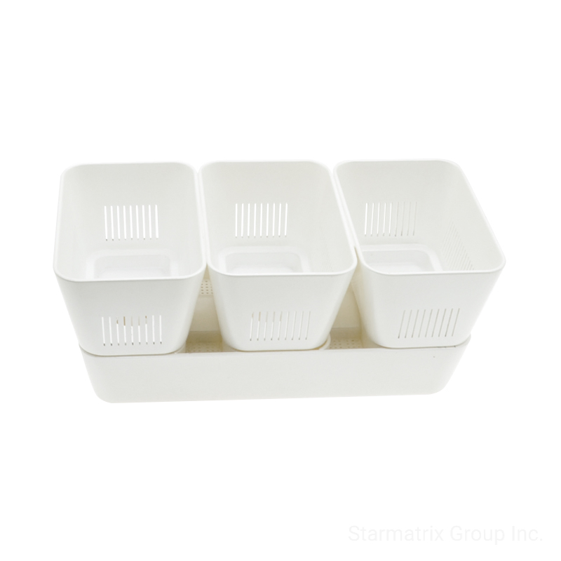 Creative Automatic Water Absorbing Pots Self Watering Planter Plastic Lazy Flowerpot