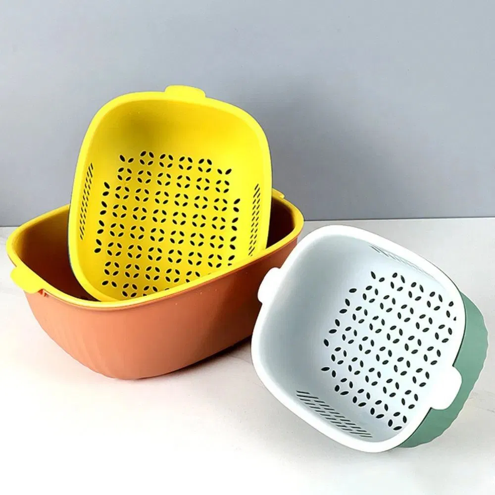 Fruit and Vegetable Stackable Soaking Bowl and Colander Strainer Bl23178