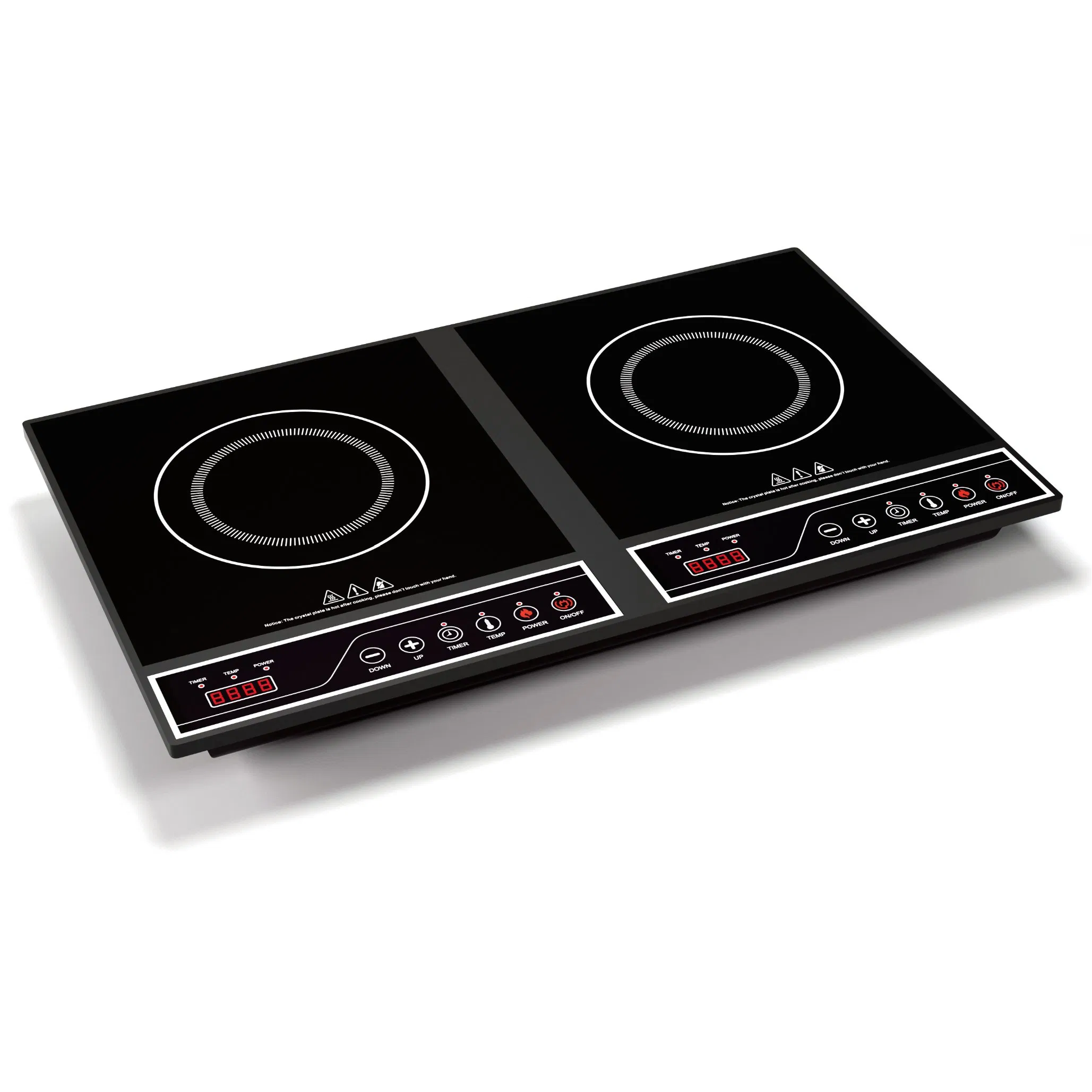 Kc Approval Touch Screen Metal Housing Double Burner Personal Induction Cooker 3kw