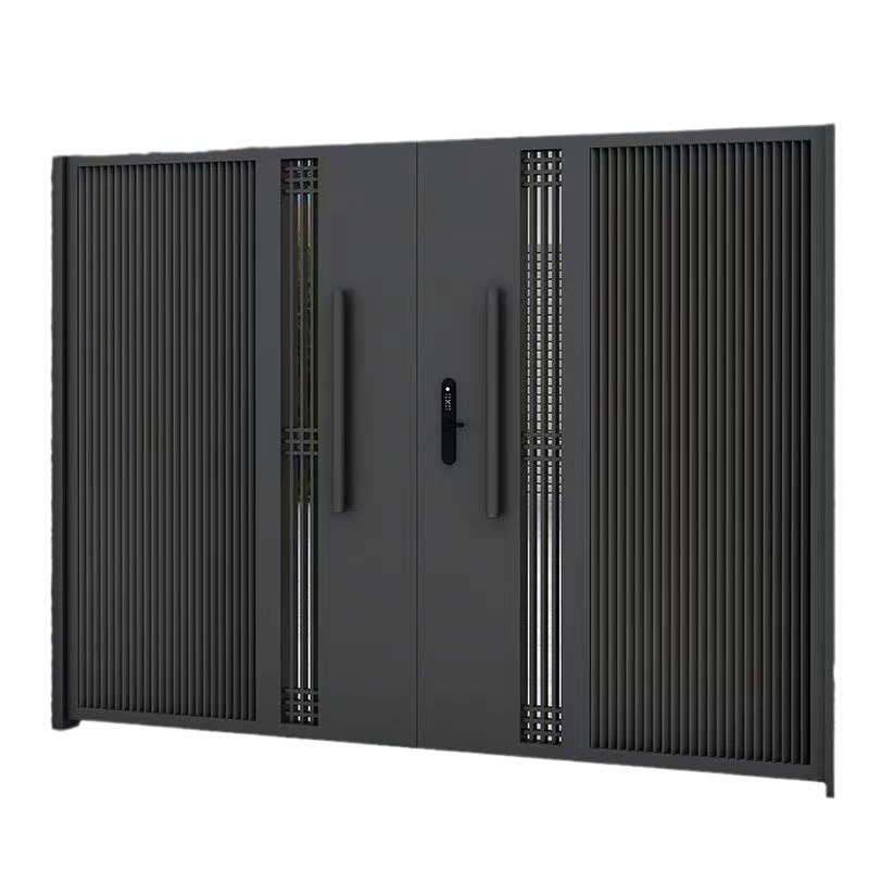 Metal Window Aluminum Alloy Door for Self-Built House, Electrically Operated Double Opening