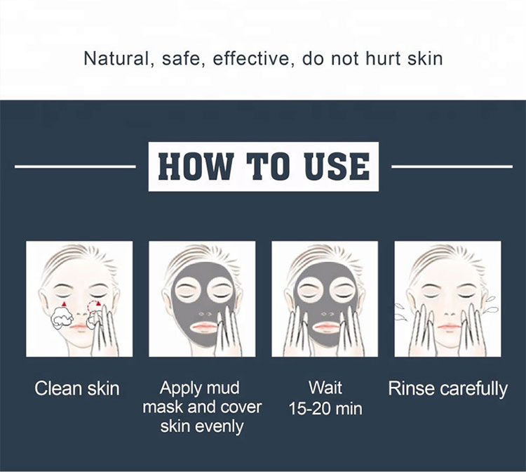 Private Label OEM Skin Care Brightens Repairs Anti-Aging Dead Sea Mud Mask