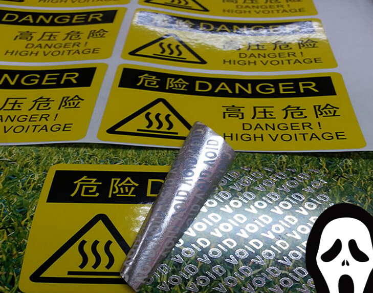 Anti-Fake Danger Warning Labels
