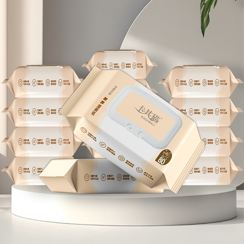 80PCS Biodegradable Flushable Material Wet Tissue for Toilet