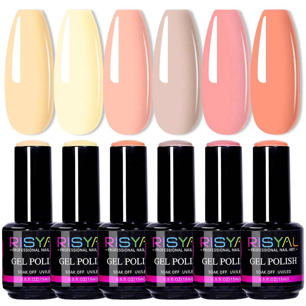 Premium 12 Colors Pearlescent Gel Nail Polish Set Shimmery Iridescent Finish Salon Art Manicure Kit Polish