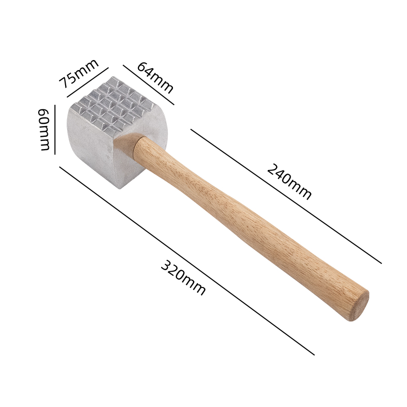 Heavy-Duty Aluminium Meat Hammer Tenderizer for Efficient Kitchen Use