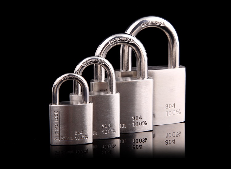 304 Stainless Steel Padlock Long Beam Waterproof Rust and Rust Resistant Locker