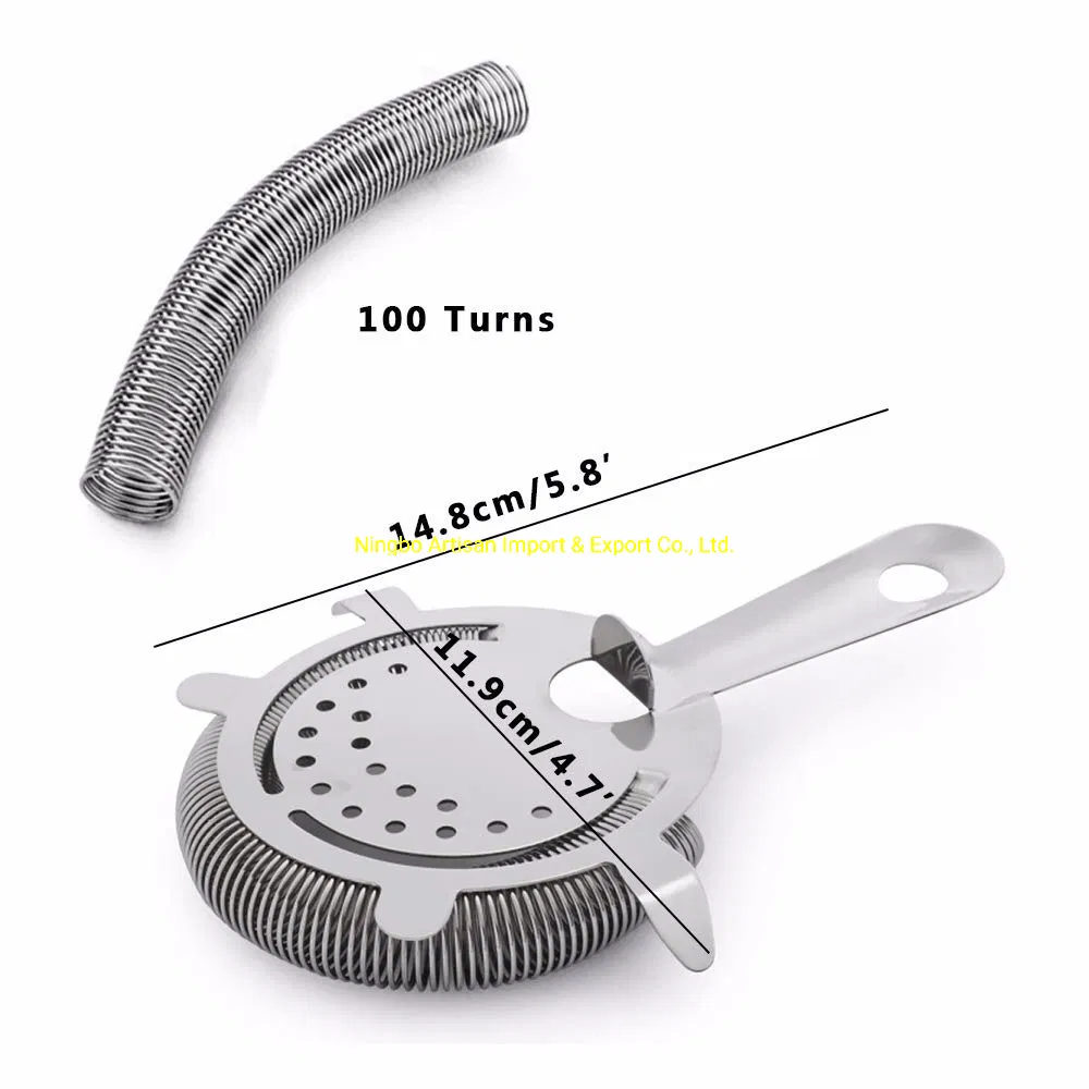 Popular New Stainless Steel Bar Professional Cocktail Shaker Strainer