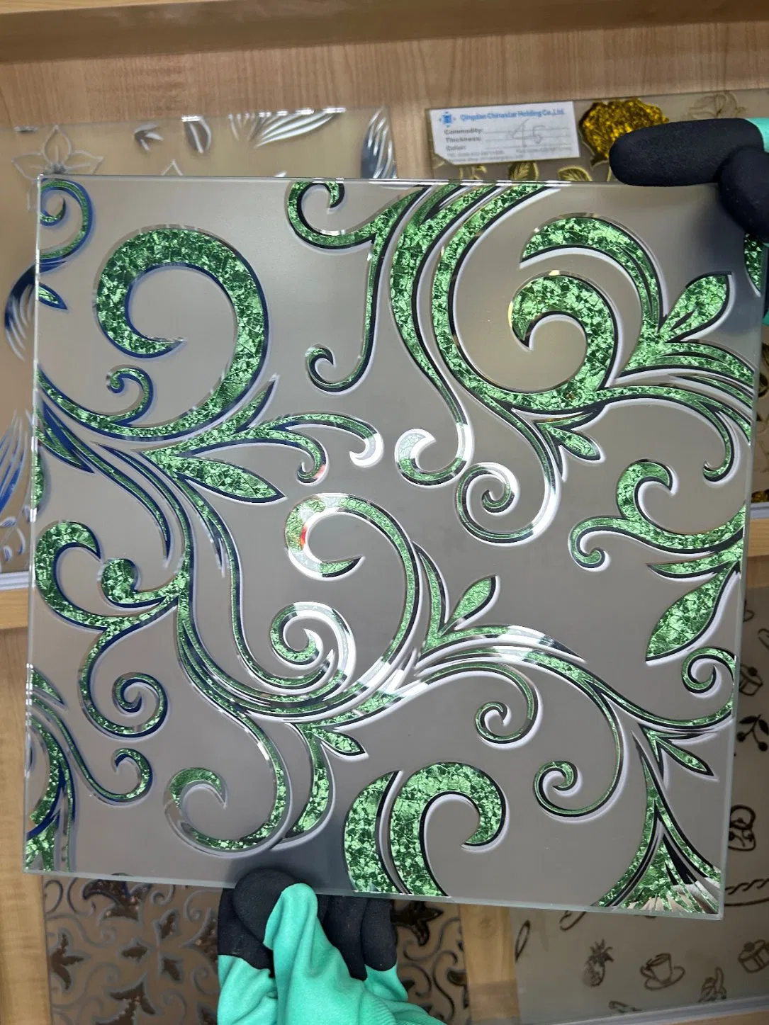 3-12mm Acid Etched Glass for Decoration/Patterned Glass/Titanium Coated Art Glass