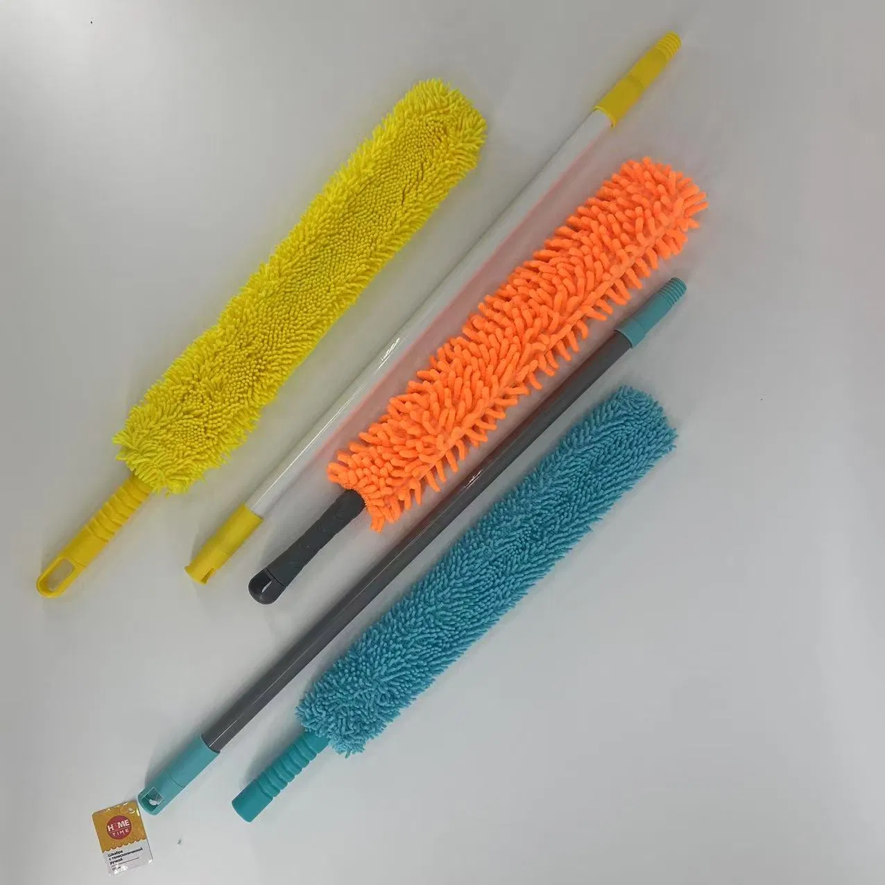 Masthome Telescopic Broom Duster Handle Detachable Flexible Feather Microfiber Cleaning Fan Duster