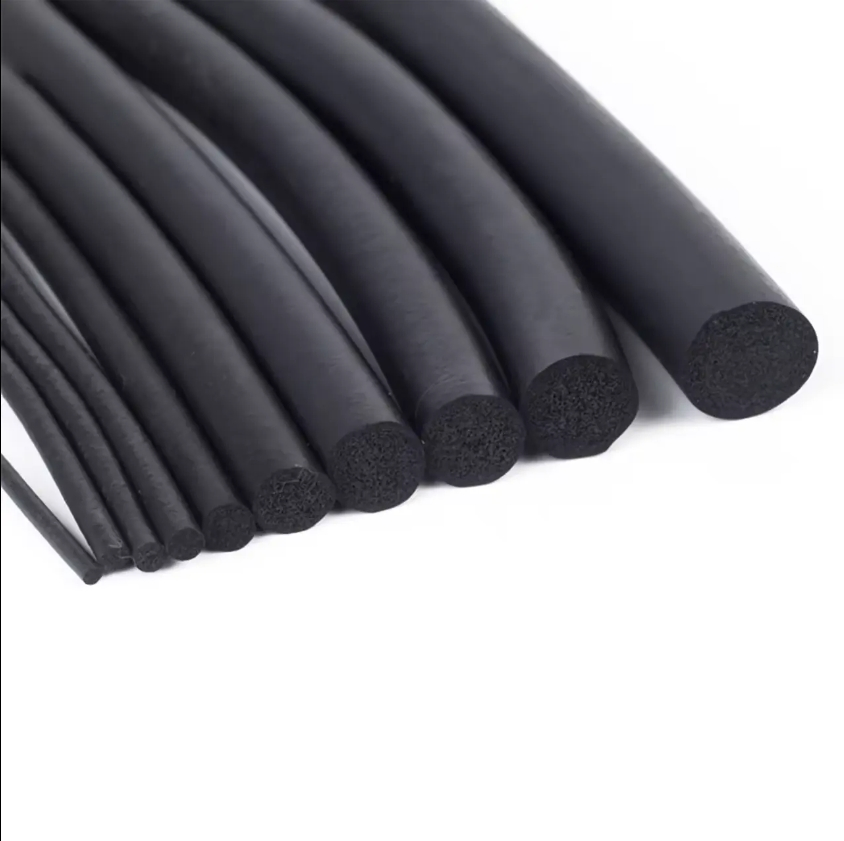Extruded Round Closed Cell Sponge EPDM Rubber Strip Hot Selling Foam Rubber Pad Round Foam Rubber Sealing Strip