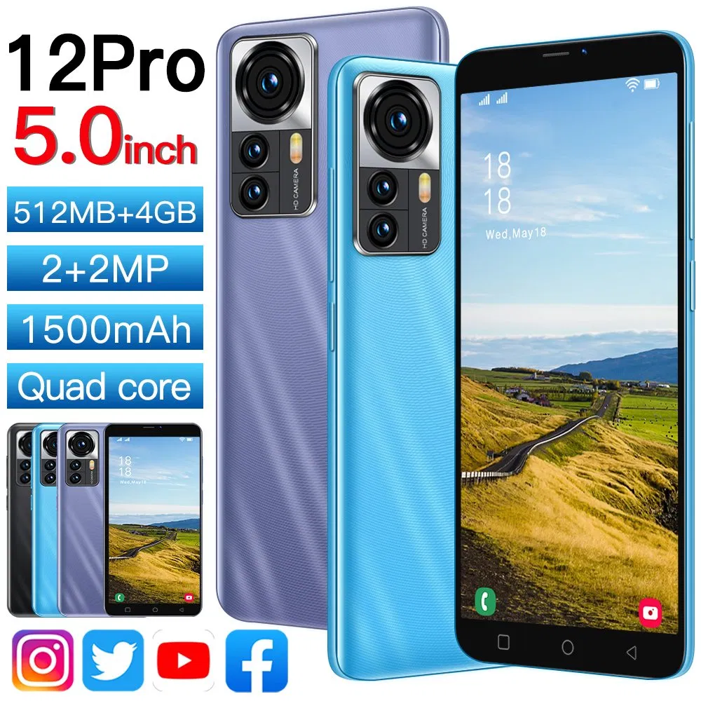 Phone 12 PRO Max Factory Wholesale Cellphone 5.0 Inches Android Mobile Phones 512GB Dual Card Smartphone