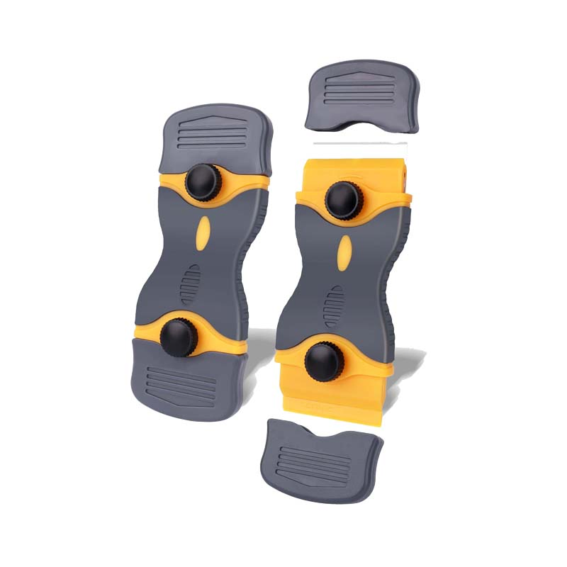 Hautine Plastic Cleaning Scraper Razor Scraper with Plastic Blades and Metal Blades