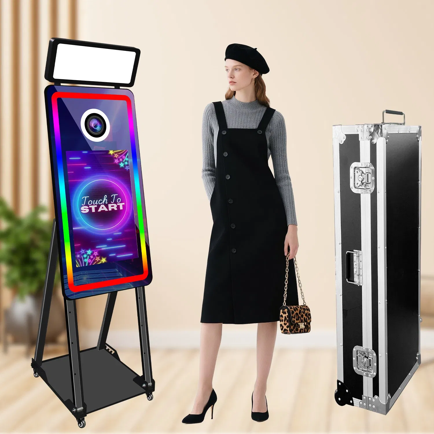 Винтажная фотобудка Magic Mirror с зеркалом и лампами