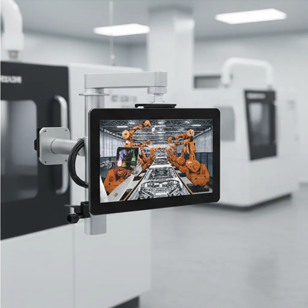 15.6inch Fanless Industrial Computer Wall-Mounted Touchscreen Panel for Rugged Industrial Use