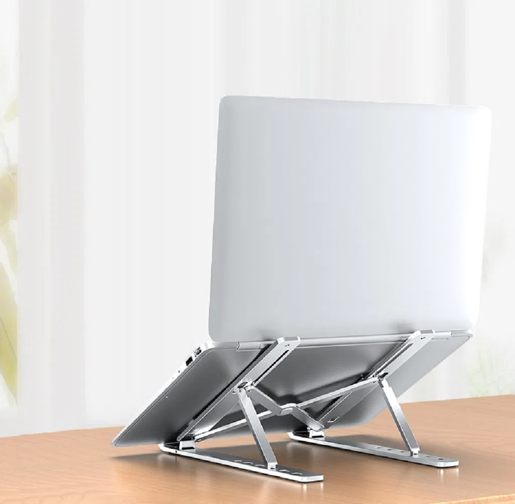 Adjustable Laptop Stand, Ventilated Portable Ergonomic Notebook Riser for Desk, Multi-Angle Adjustable Portable Anti-Slip Mount Wbb18181