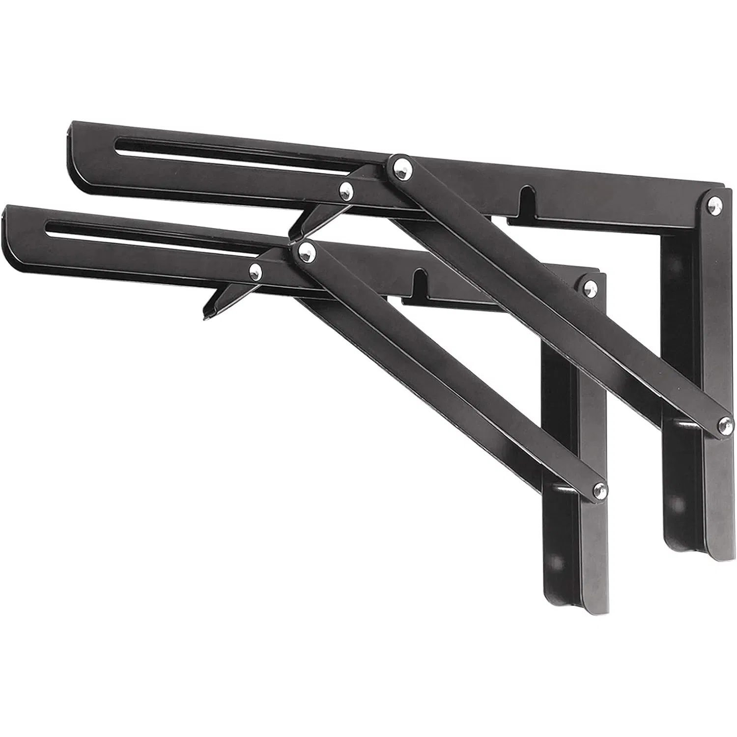 Custom Foldable Heavy Duty Shelf Bracket Wall Mounted Collapsible Angle Bracket 16 Inch