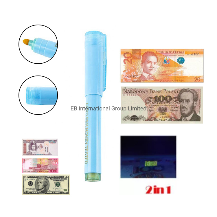 DC-1379 Multi Currency Banknote UV Checker Pen Fake Money Detector pen