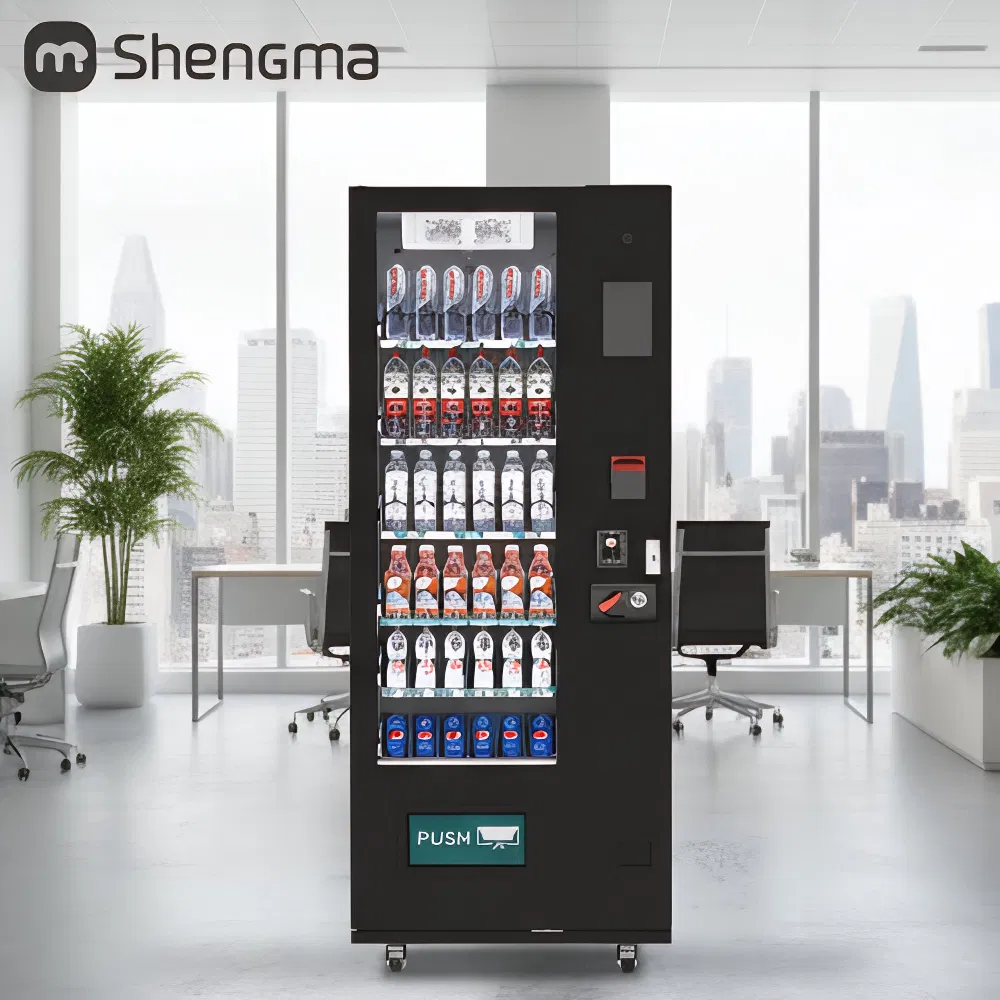 Soda Drinks Touch Screen Beverage Combo Vending Machine with Paper Money Payment