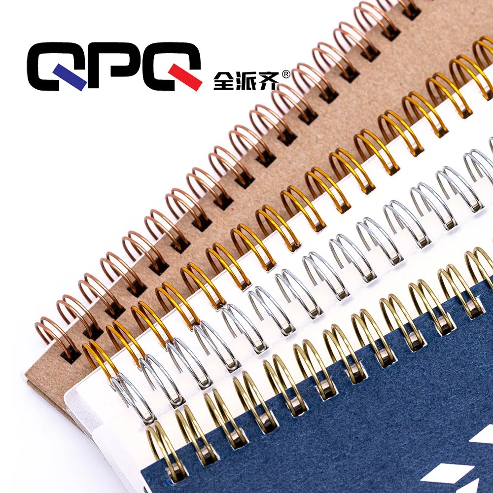 Beautiful Color Pet Coated Steel Wire Double Loop Binding Spiral for Notebook & Calendar