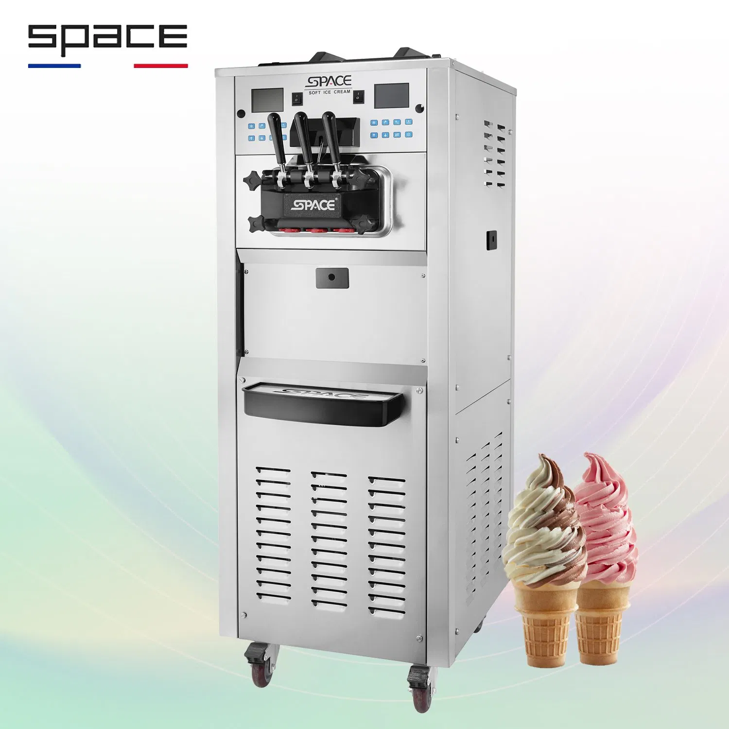 2+1 Mixed Flavor Soft Serve Ice Cream Machine Commercial Yogurt Maker for Sale