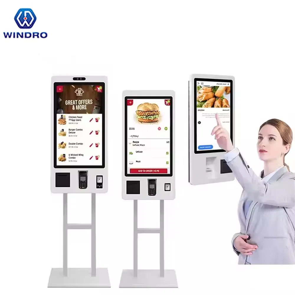 Windro, OEM/ODM, Order Kiosk POS System Restaurant Self Service Kiosk Self Order Payment Kiosk System Fast Food Kiosk