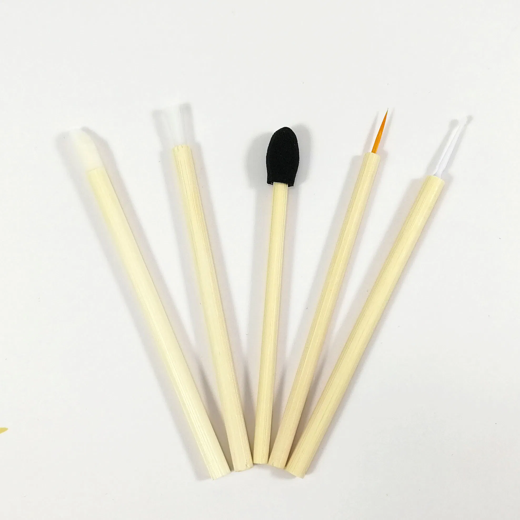 Disposable Bamboo Lip Eyeshadow Brushes Eco-Friendly Eyelash Eyebrow Brush