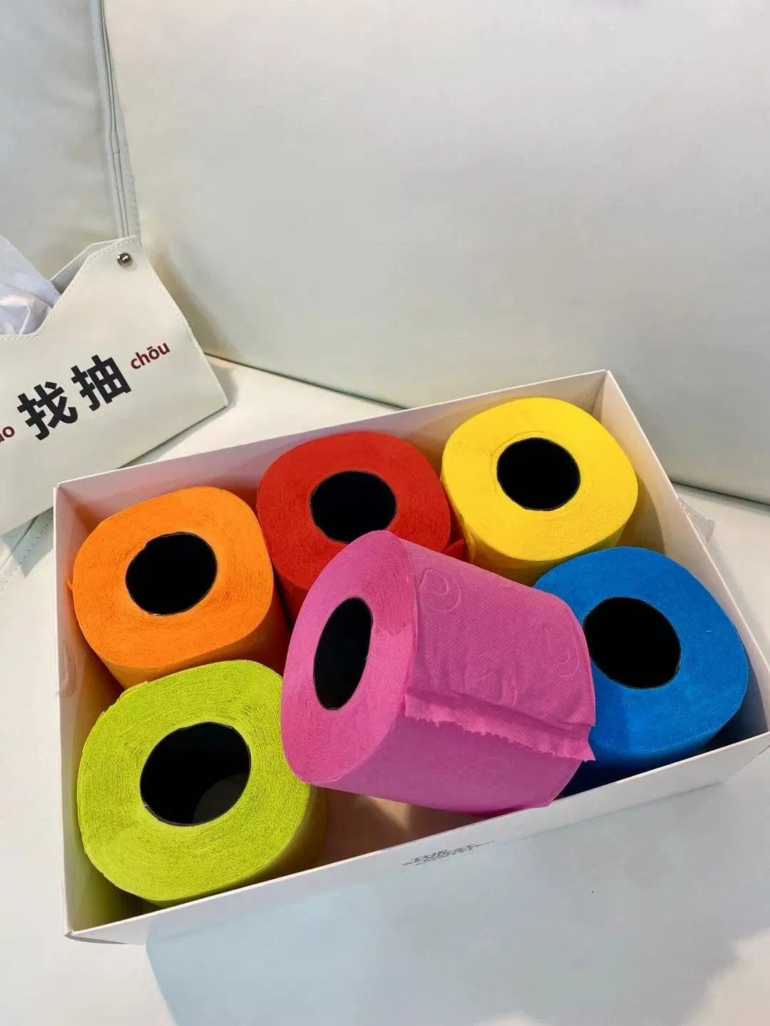 Compact Roll Design Easy to Install on All Types Colored Toilet Paper.