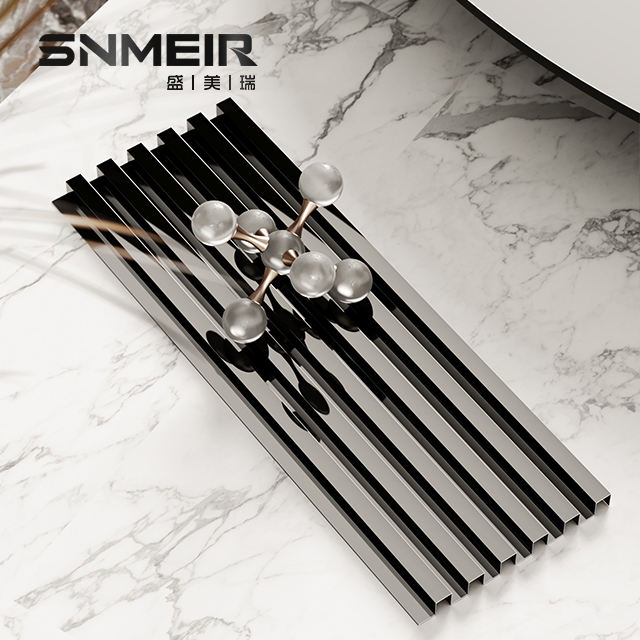 Nterior and Exterior Walldecoration Stainless Steelfluted Decorative Rose Gold Mirror Black Brushed Panel for Walldecoration