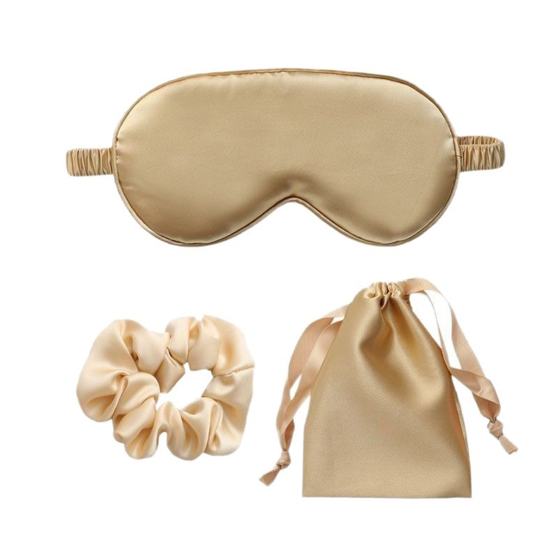 Luxury Satin Silk Sleep Mask Satin Scrunchie and Headband for Beauty Sleep Accessories