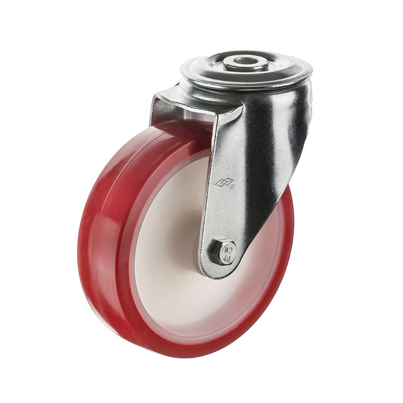 80mm Swivel Bolt Hole with Brake PU Castor