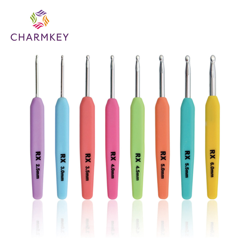 Alta Calidad Ganchillo Aluminio Colores Personalizado, Hot Selling High Quality Custom Colorful Aluminum Crochet Hook