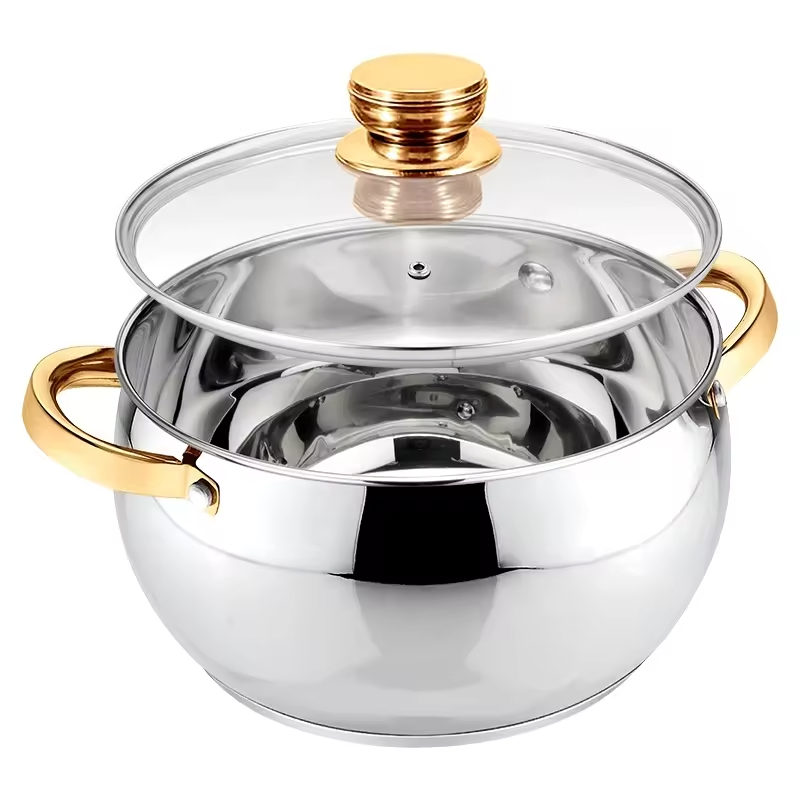 High Quality Household Kitchen Classic Casserole Pot Factory OEM Stainless Steel Cookware Set